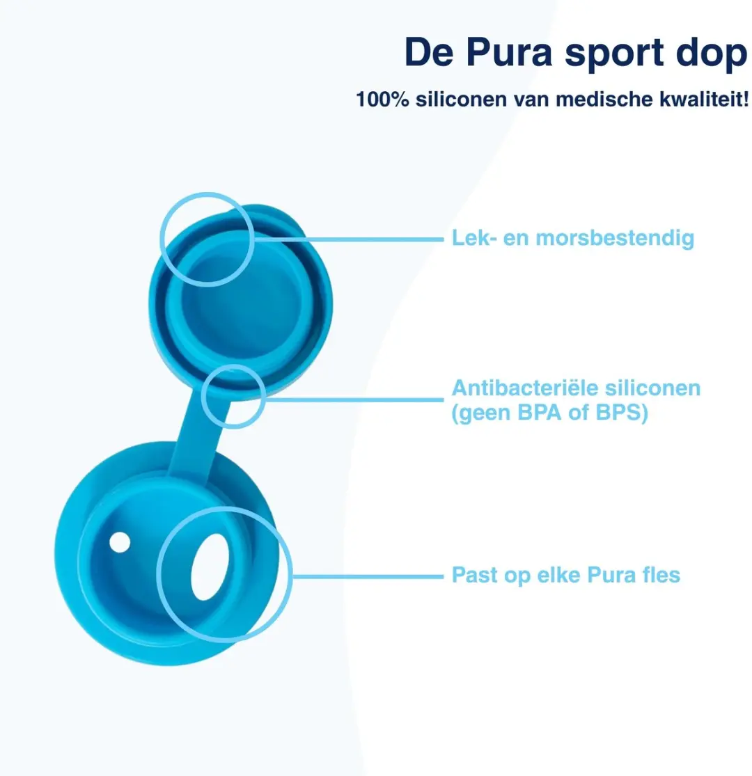 Pura Thermos Sportfles 650ml PU-I22C1-BMA - Aqua - afbeelding 6 van 6