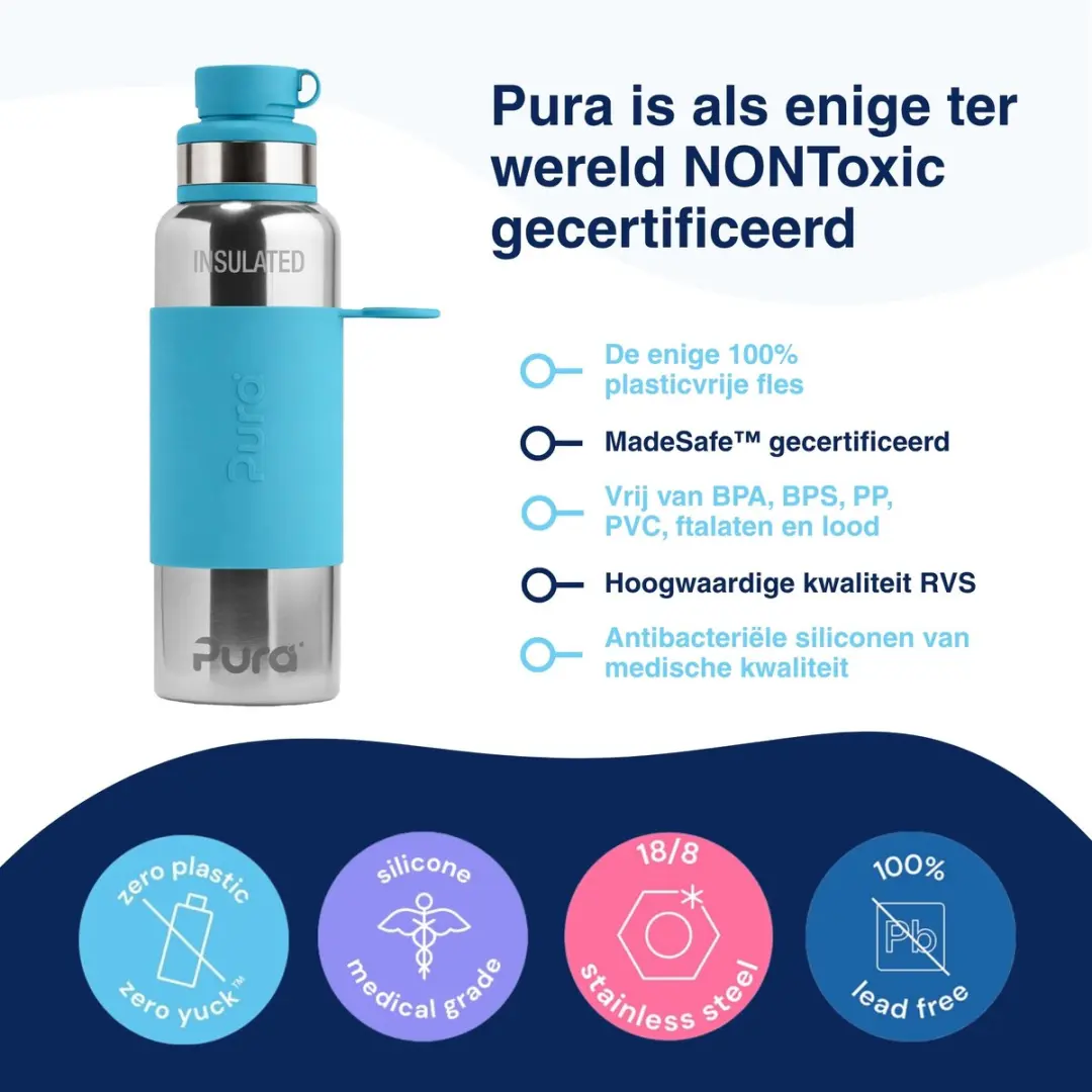 Pura Thermos Sportfles 650ml PU-I22C1-BMA - Aqua