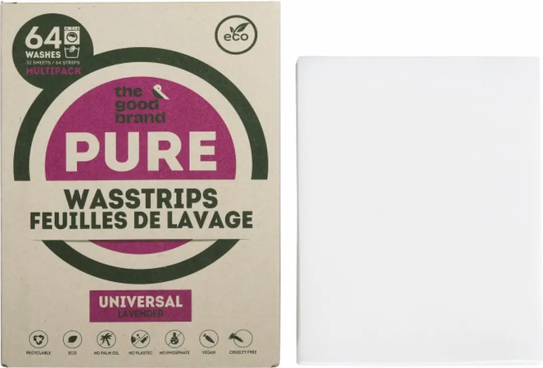 The Good Brand Wasstrips Lavendel - 64 Stuks