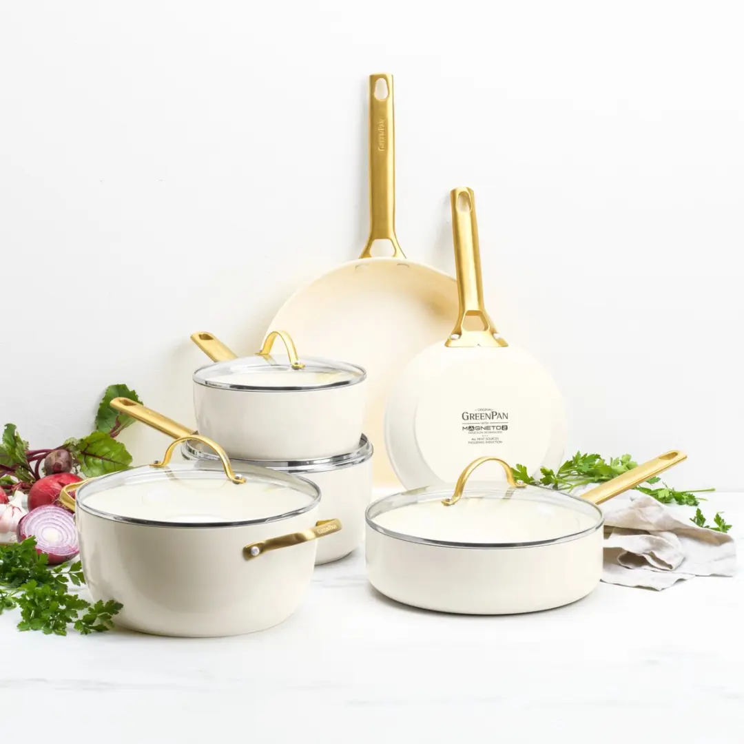 GreenPan Padova CC008495-001 Keramische Pannenset - 10-delig - Cream