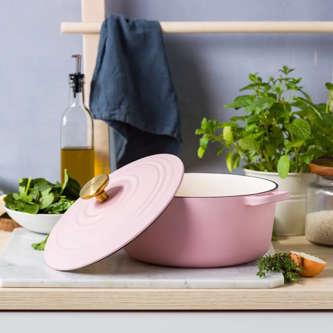 BK Bourgogne Braadpan 24cm - 4.2L - Blush Pink - afbeelding 6 van 6