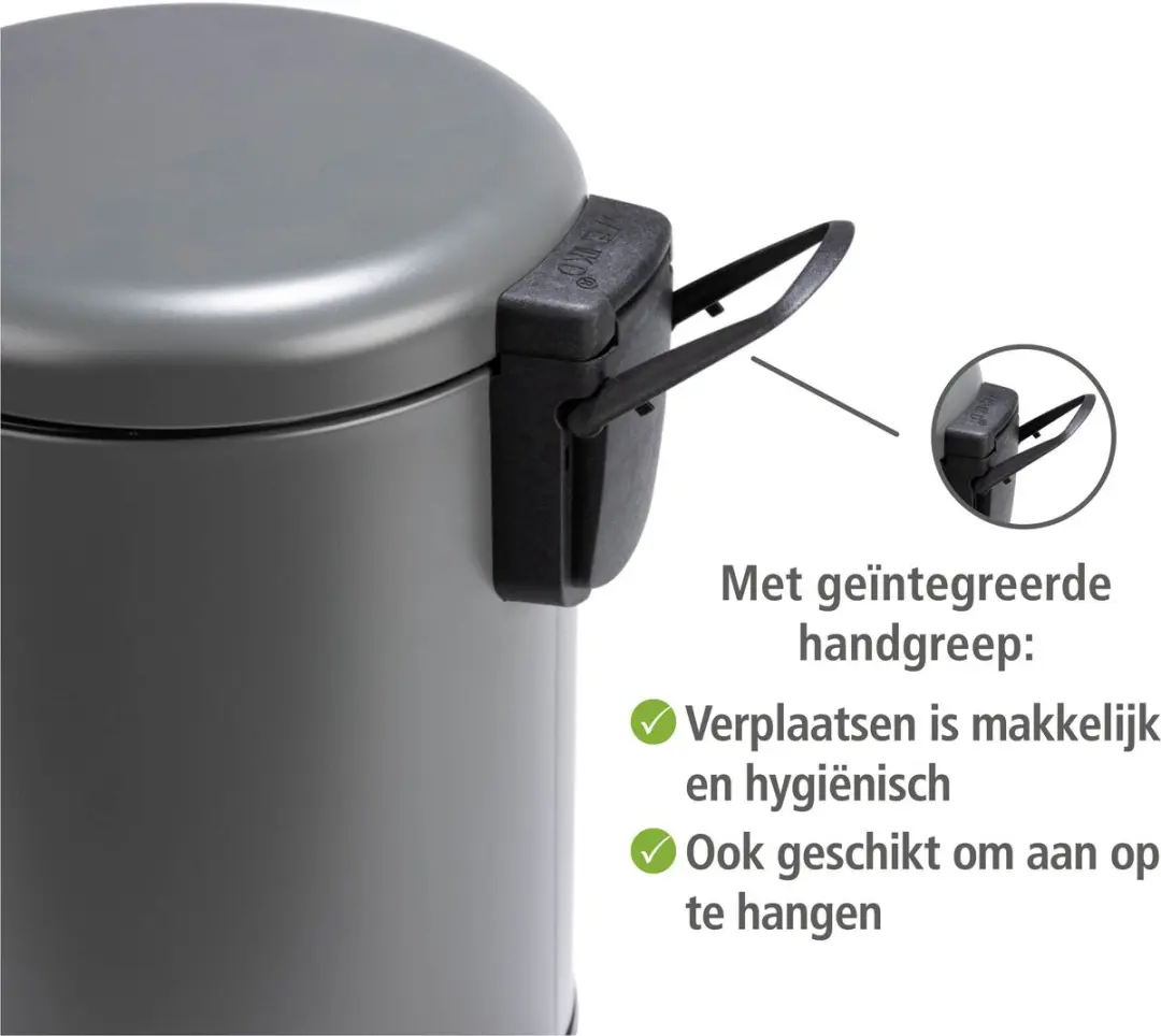Wenko Leman 5L Pedaalemmer - 5 Liter - Zwart mat