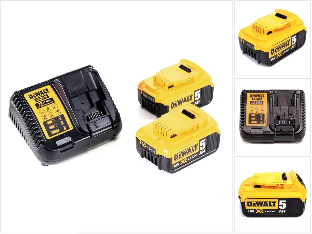 DeWalt DCB115P2 Starterset 18V - 2x 5.0Ah Li-ion Accu + Lader