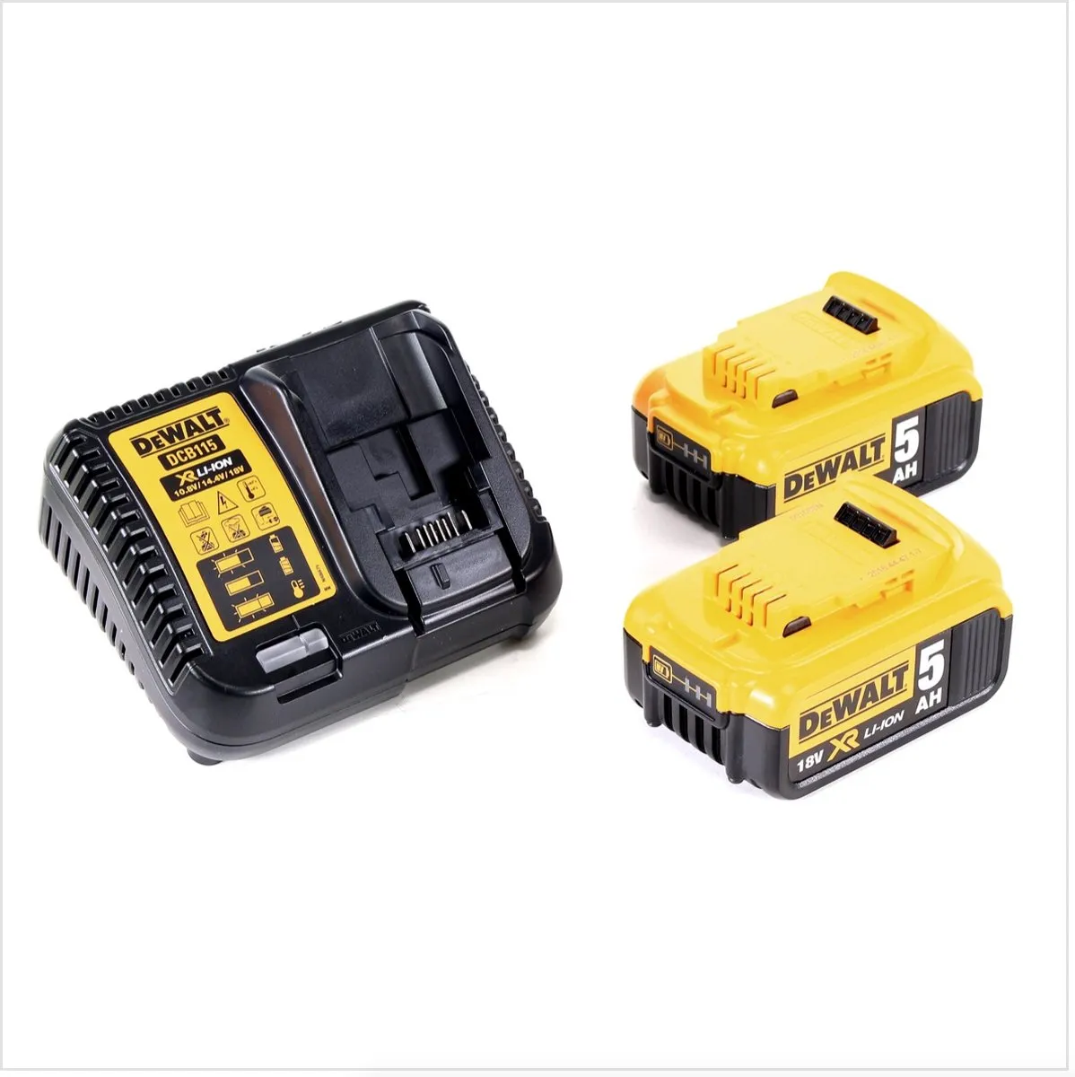 DeWalt DCB115P2 Starterset 18V - 2x 5.0Ah Li-ion Accu + Lader - afbeelding 6 van 6