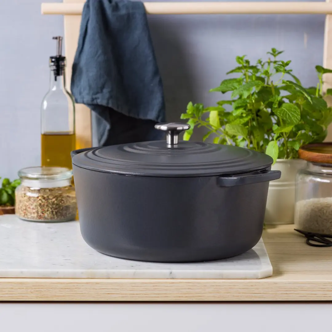 BK Bourgogne Braadpan Gietijzer 28cm - 6.7L - Inductie & Ovenbestendig