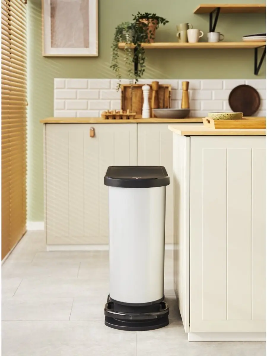 Rotho Paso Mono Pedaalemmer 50L - Zilvermetallic