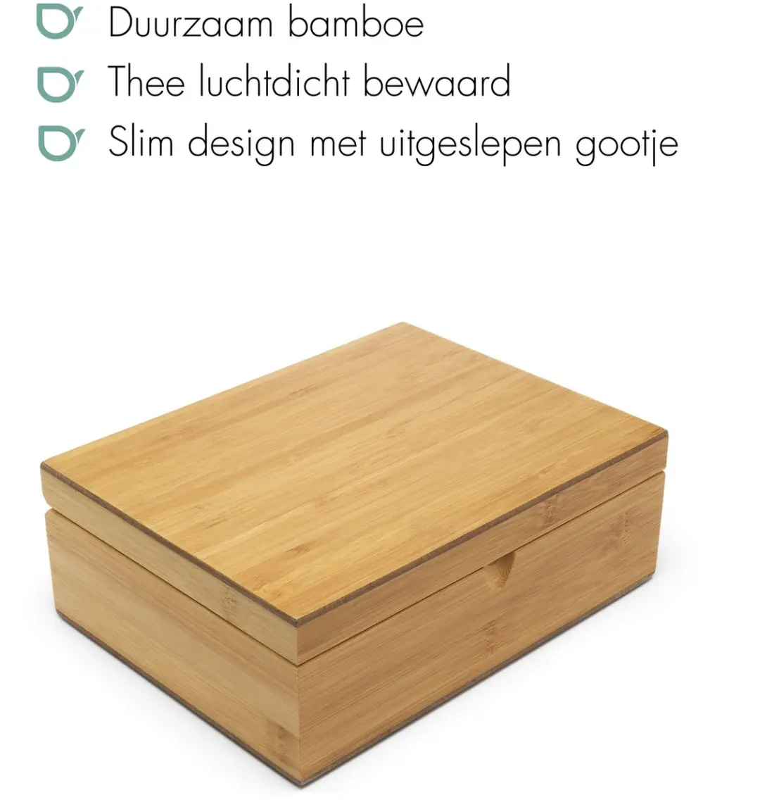 Bredemeijer Theedoos Natuur Bamboe - 4 Theeblikken + Maatlepel