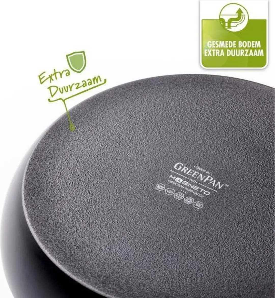 GreenPan Torino Wokpan 28cm - CC001695-001 - Zwart