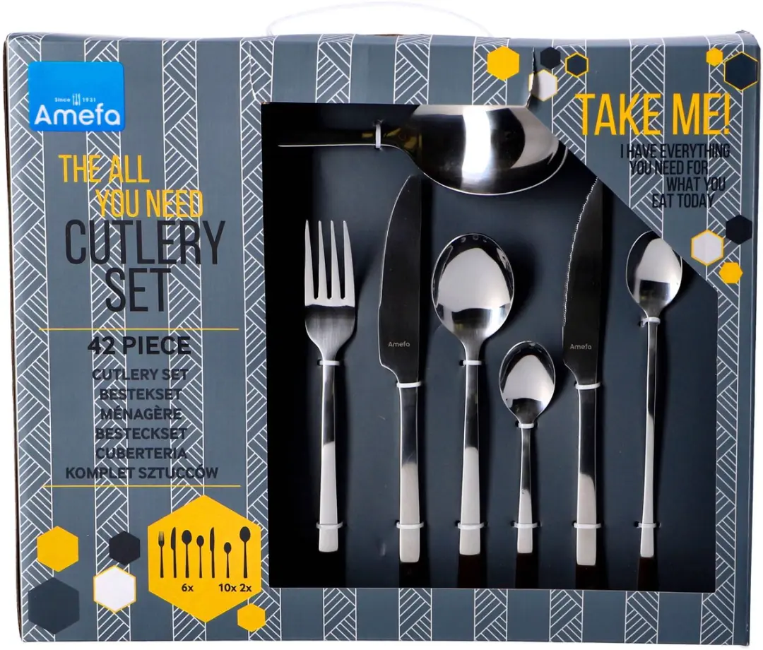 Amefa Manille Bestekset 42-delig - Zilver - 6 Personen - afbeelding 6 van 6