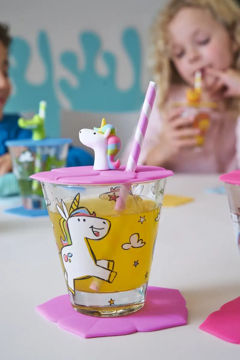 Leonardo Bambini Unicorn Drinkset 3-delig - 0.22L - Lichtroze