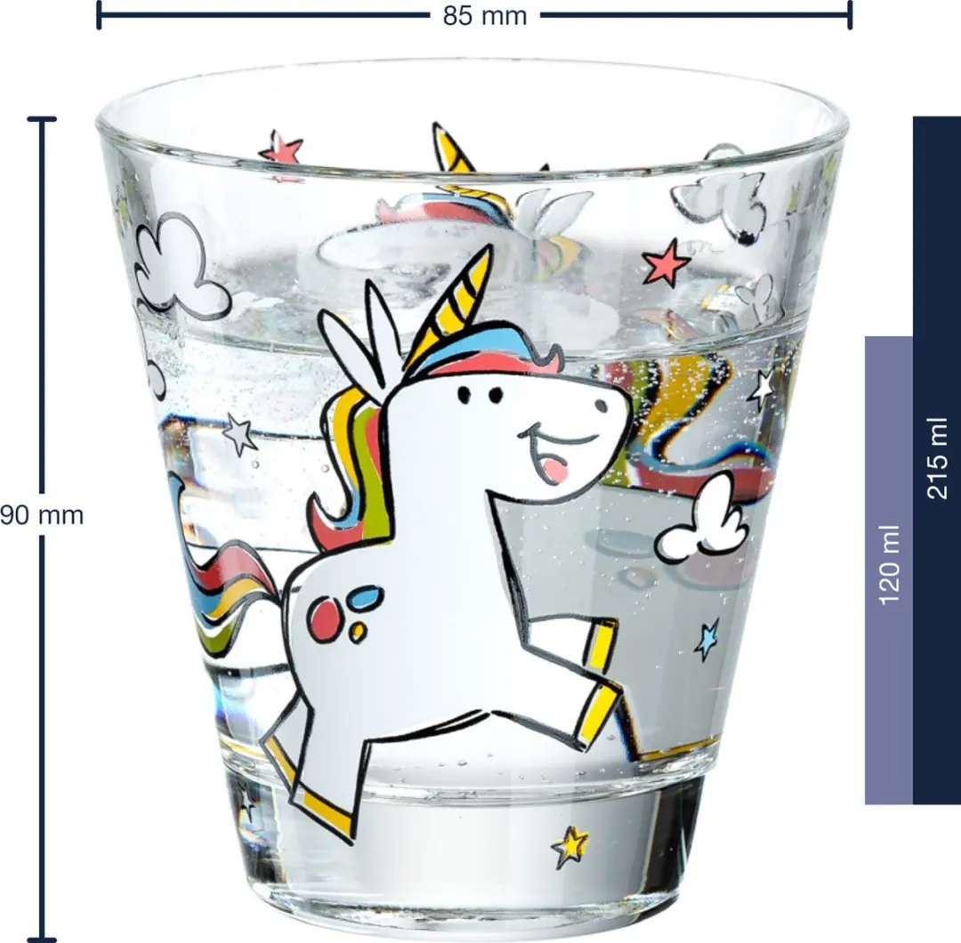 Leonardo Bambini Unicorn Drinkset 3-delig - 0.22L - Lichtroze