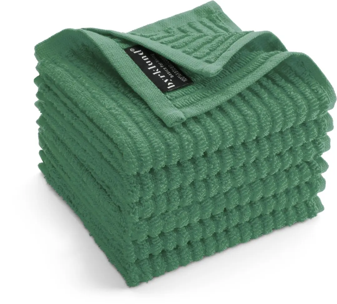 BYRKLUND Vaatdoeken Clean & Shiny Groen - 12 Stuks 100% Katoen