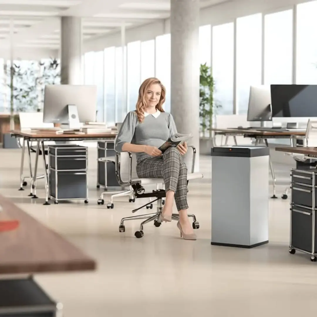 Hailo Big-Box Swing XL Prullenbak 52L - Zilver - afbeelding 6 van 6