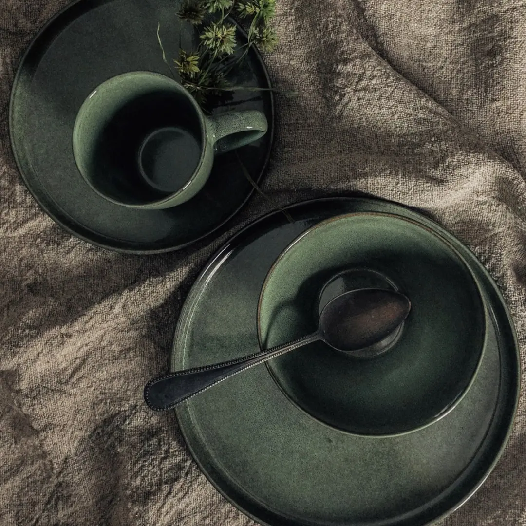 Dutch Rose Serenity Kom Ø12cm Groen - 4 Stuks