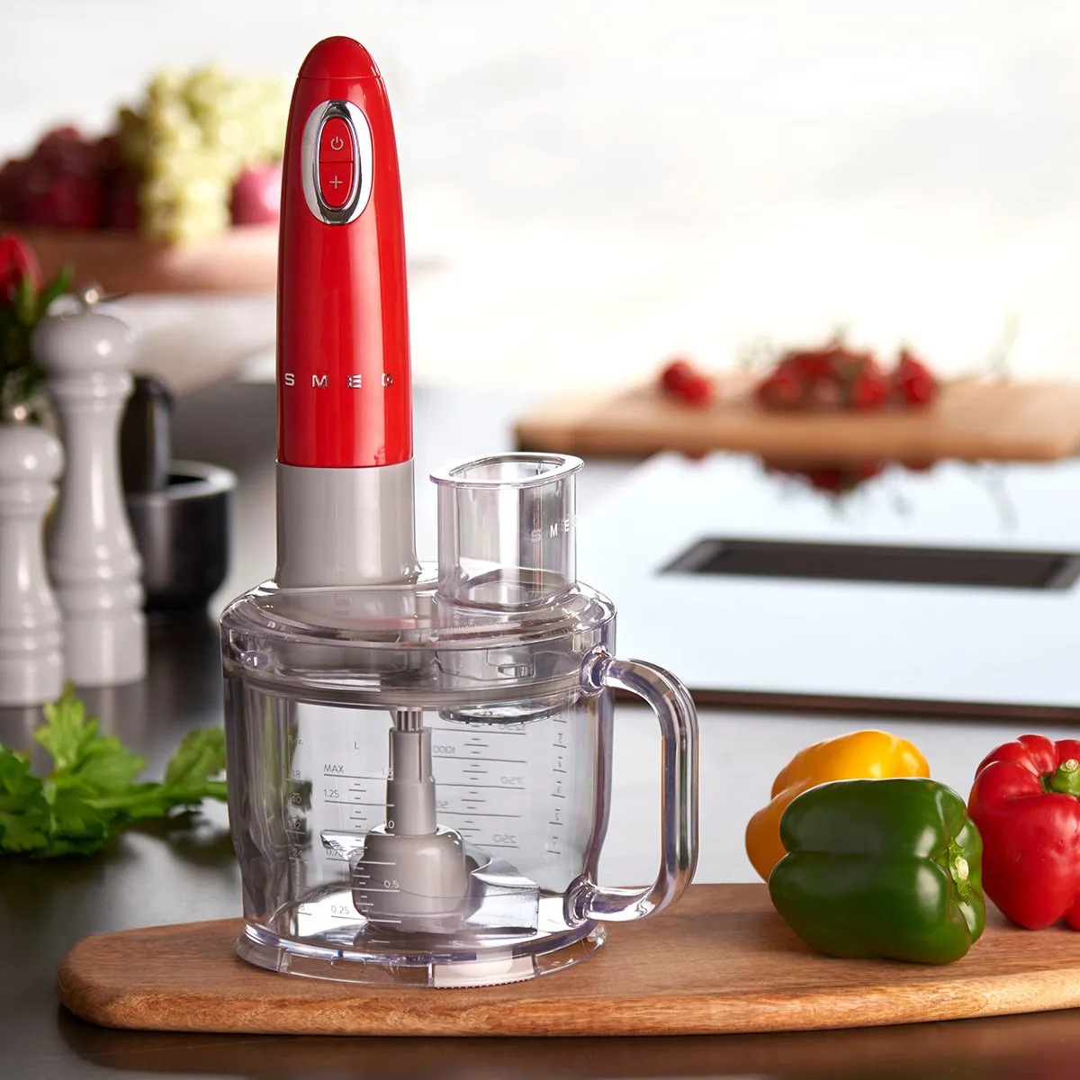 Smeg HBF03RDEU Staafmixer - 700W - Rood