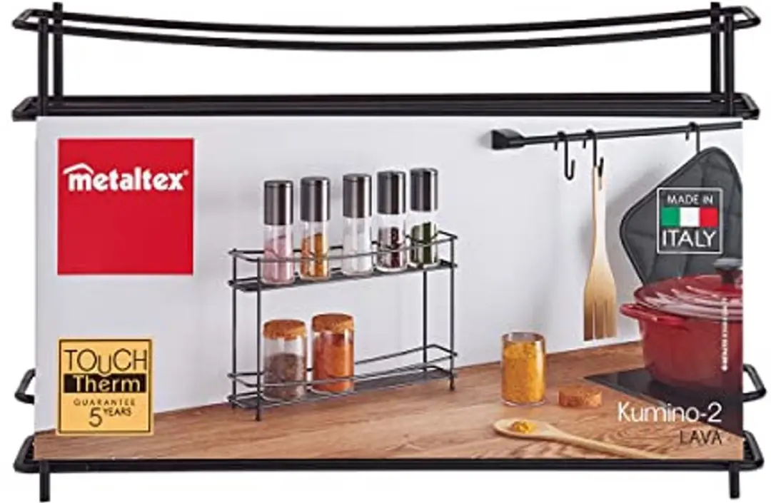 Metaltex Kumino 2 Kruidenrek 2 Niveaus - Mat Zwart