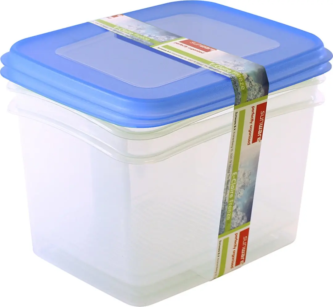 Sunware Club Cuisine Diepvriesbakjes 1.9L - Blauw - 10 Stuks