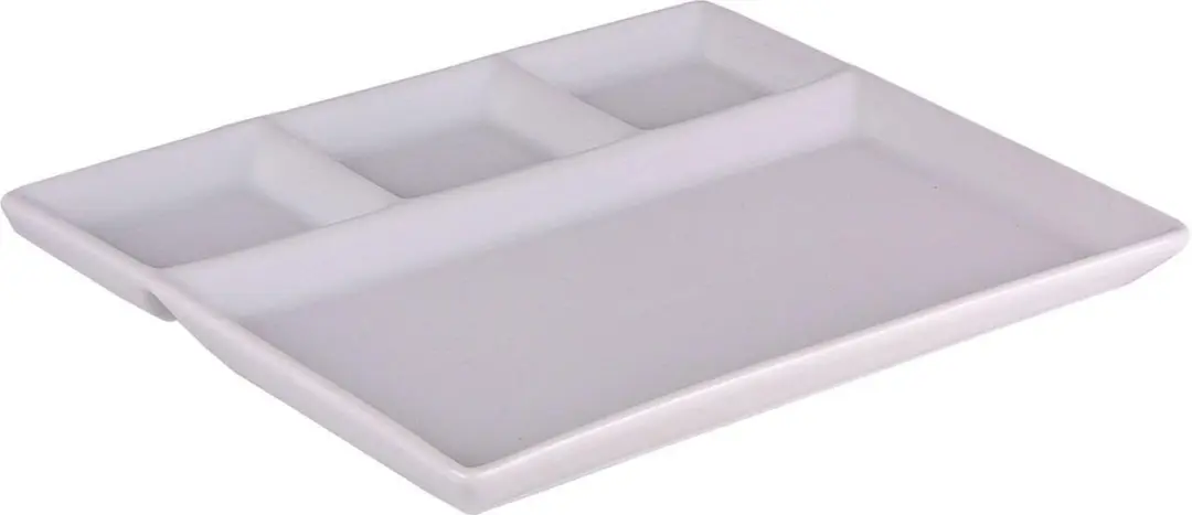 Gusta Fonduebord 3-vaks 26x20cm - Wit