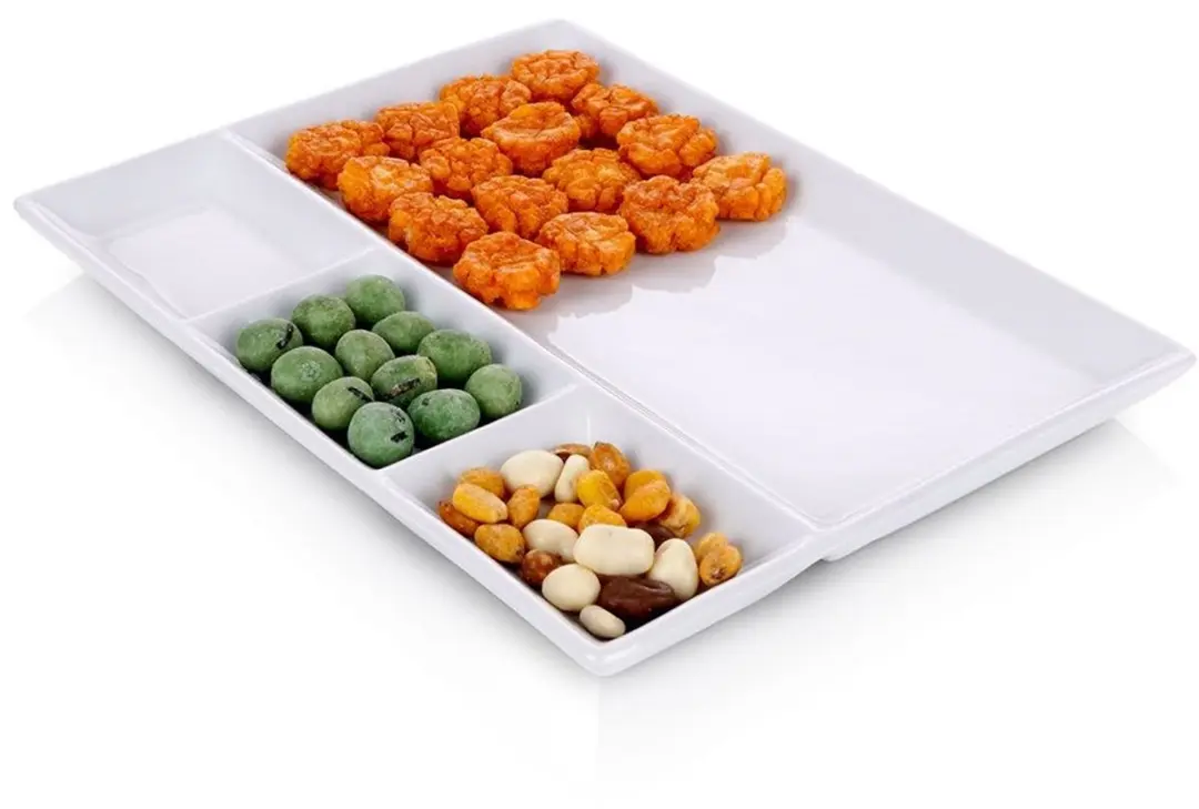 Gusta Fonduebord 3-vaks 26x20cm - Wit