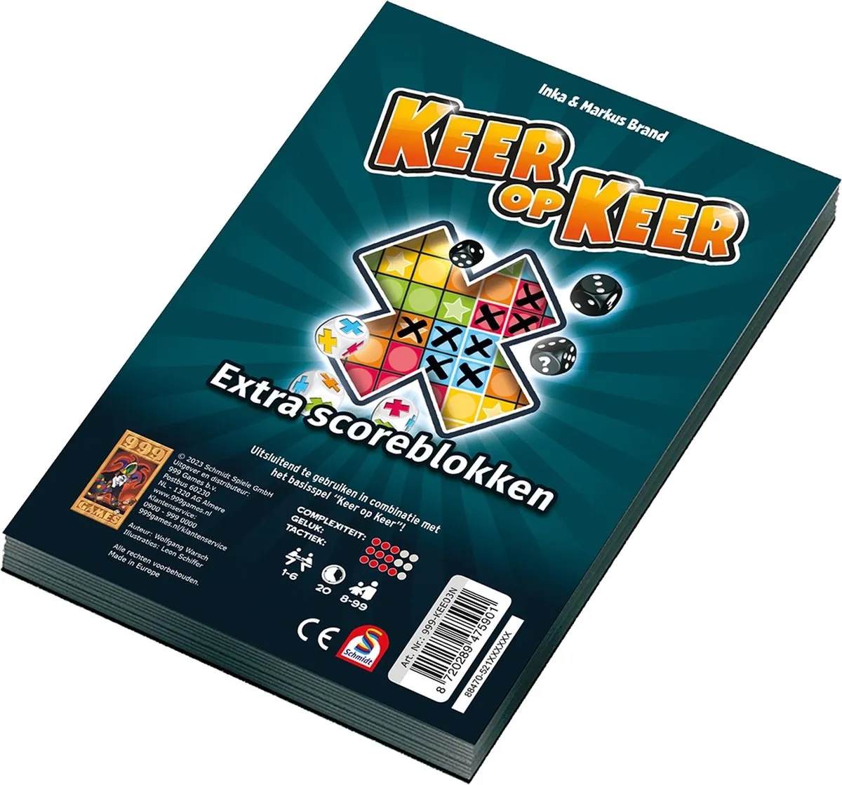 999 Games Scoreblokken Keer op Keer - 2 Stuks - Level 1 - Multi - afbeelding 6 van 6
