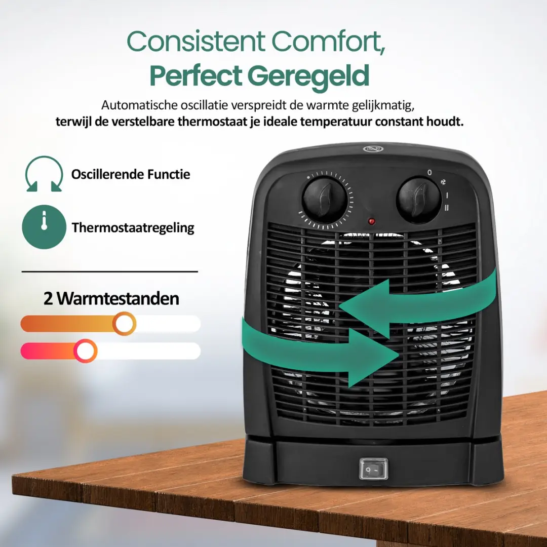 Emerio FH-111910.2 Ventilator Kachel 2000W - Zwart