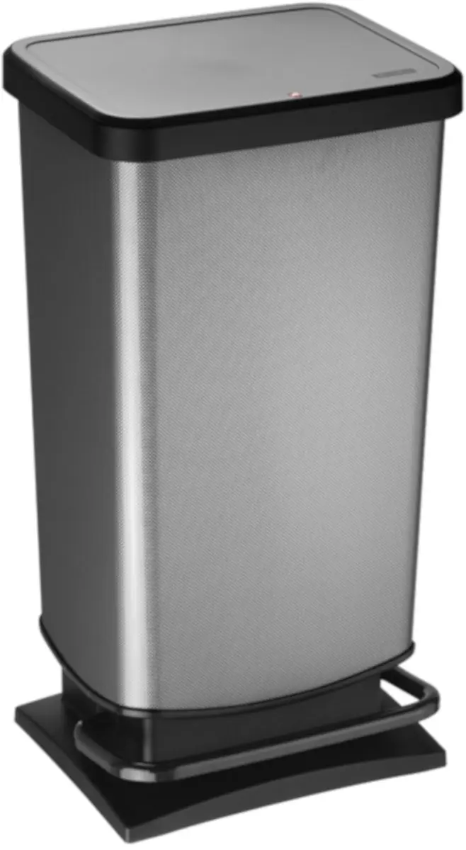 Rotho Paso Pedaalemmer 40L - Wit Metallic