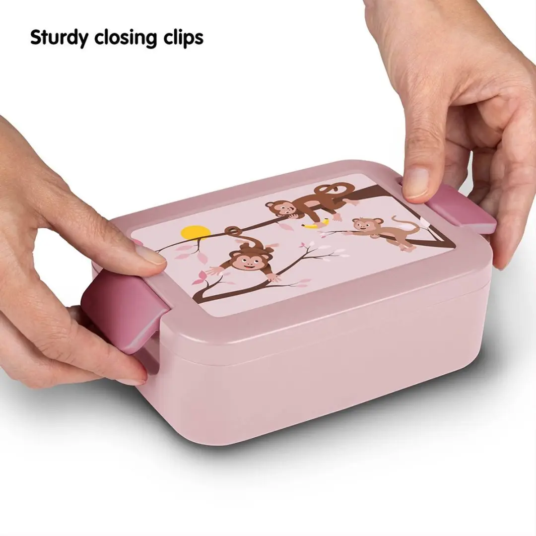 Sunware Sigma Home Food to Go Aap Lunchset - Roze - afbeelding 6 van 6
