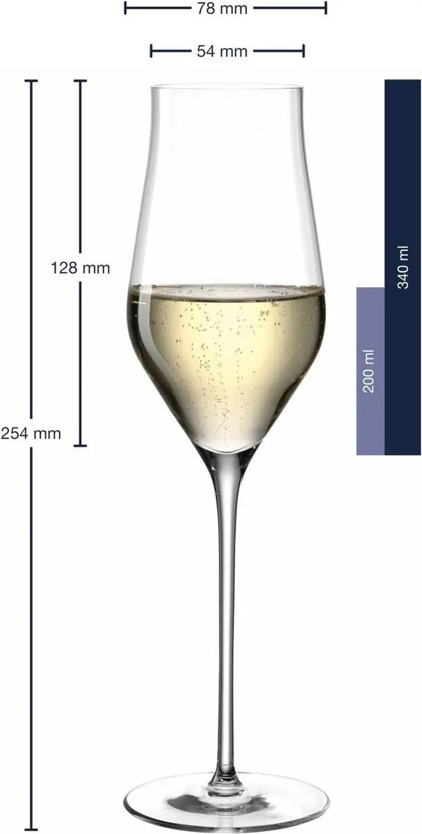 Leonardo Brunelli Champagneglazen 340ml - 6 Stuks