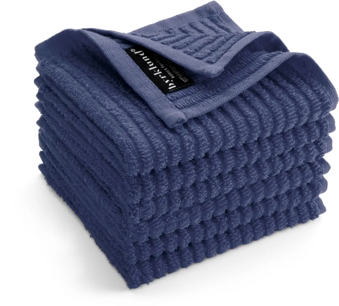 BYRKLUND Vaatdoek Clean & Shiny Blauw - 12 Stuks 100% Katoen