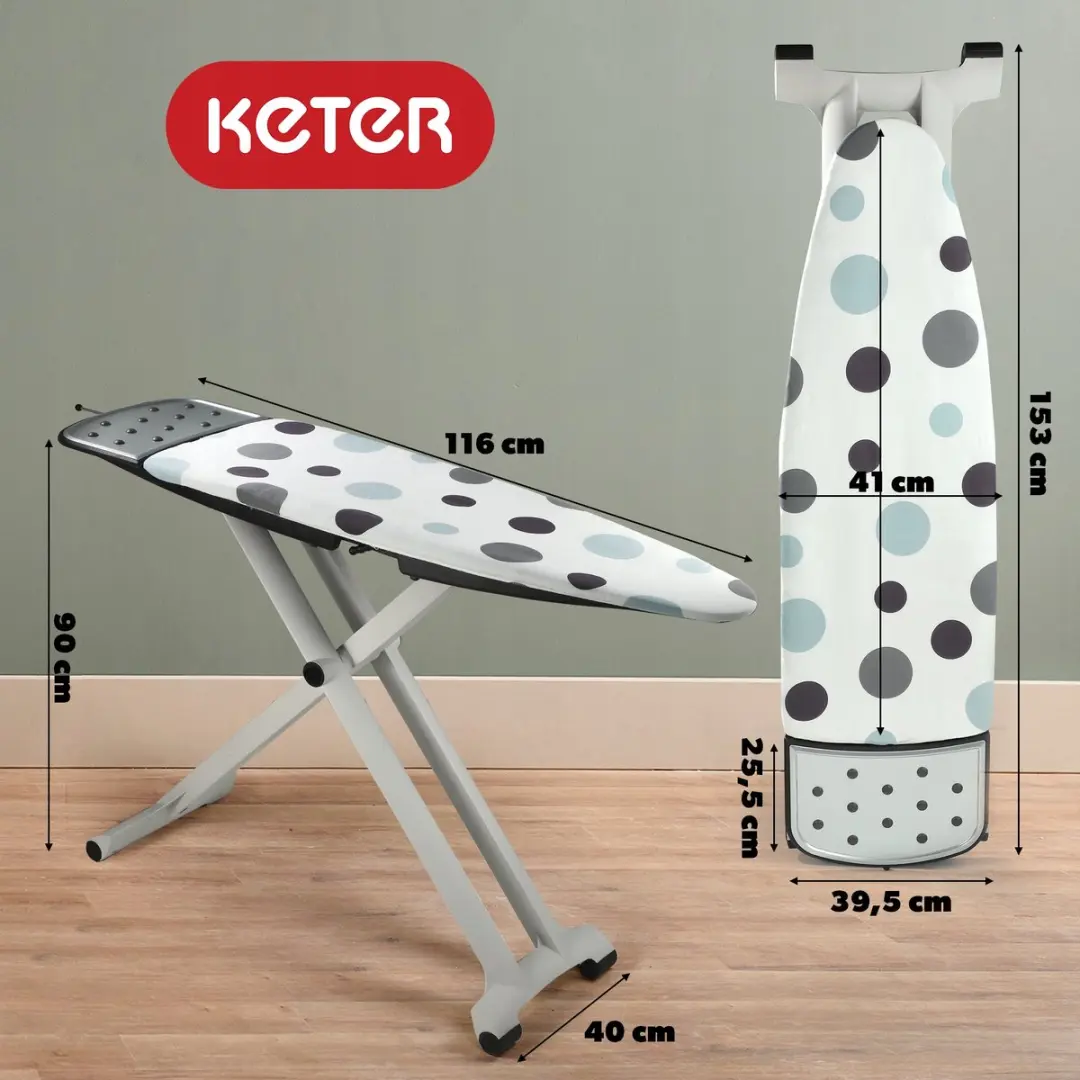 Curver Lotus Strijkplank 230044 - Volledige Grootte - Opvouwbaar - Wit