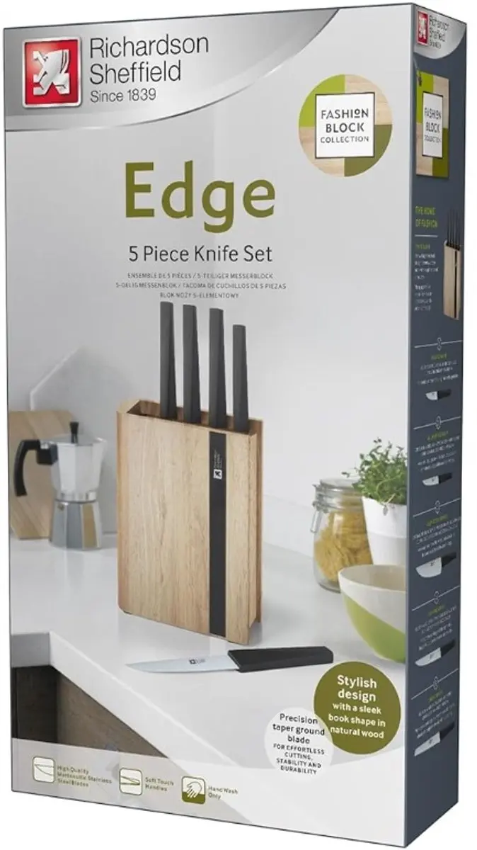 Richardson Sheffield Edge R310AAK498K20 5-delige messenset - 6 messen - Hout