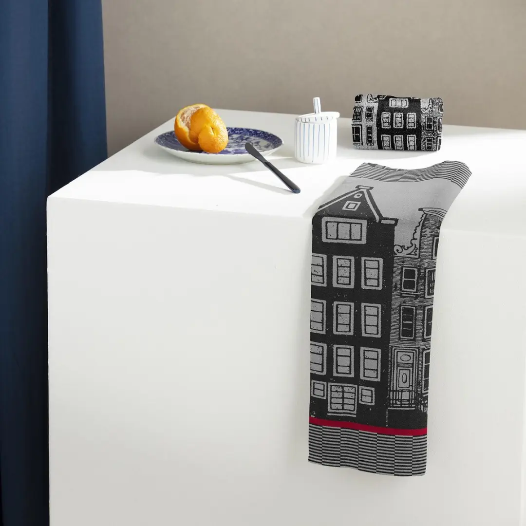 DDDDD Canal Keukendoek - Set van 6 - 50x55cm - Zwart