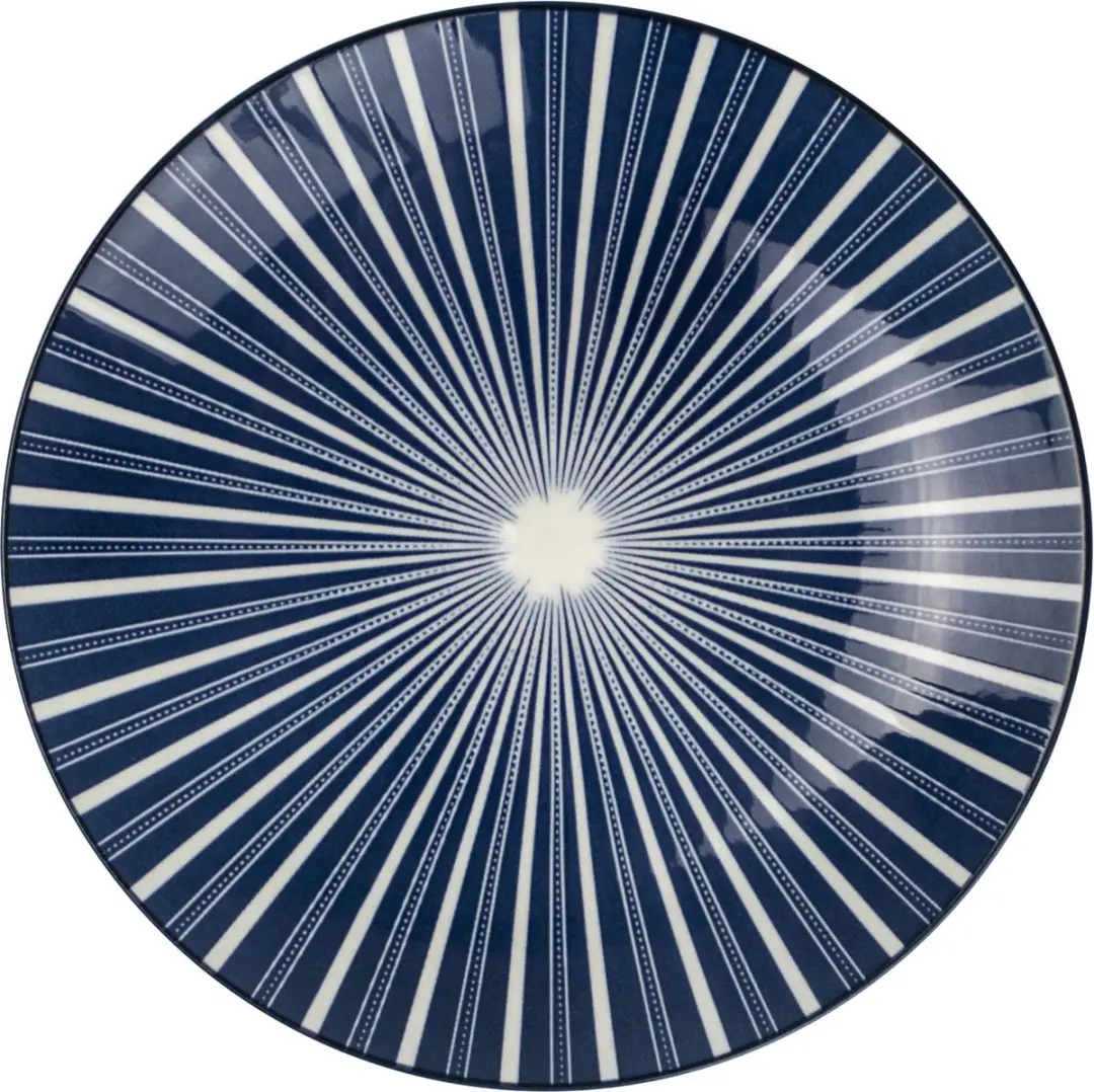 Gusta Stripes Bord Out of the Blue - 20cm - Blauw