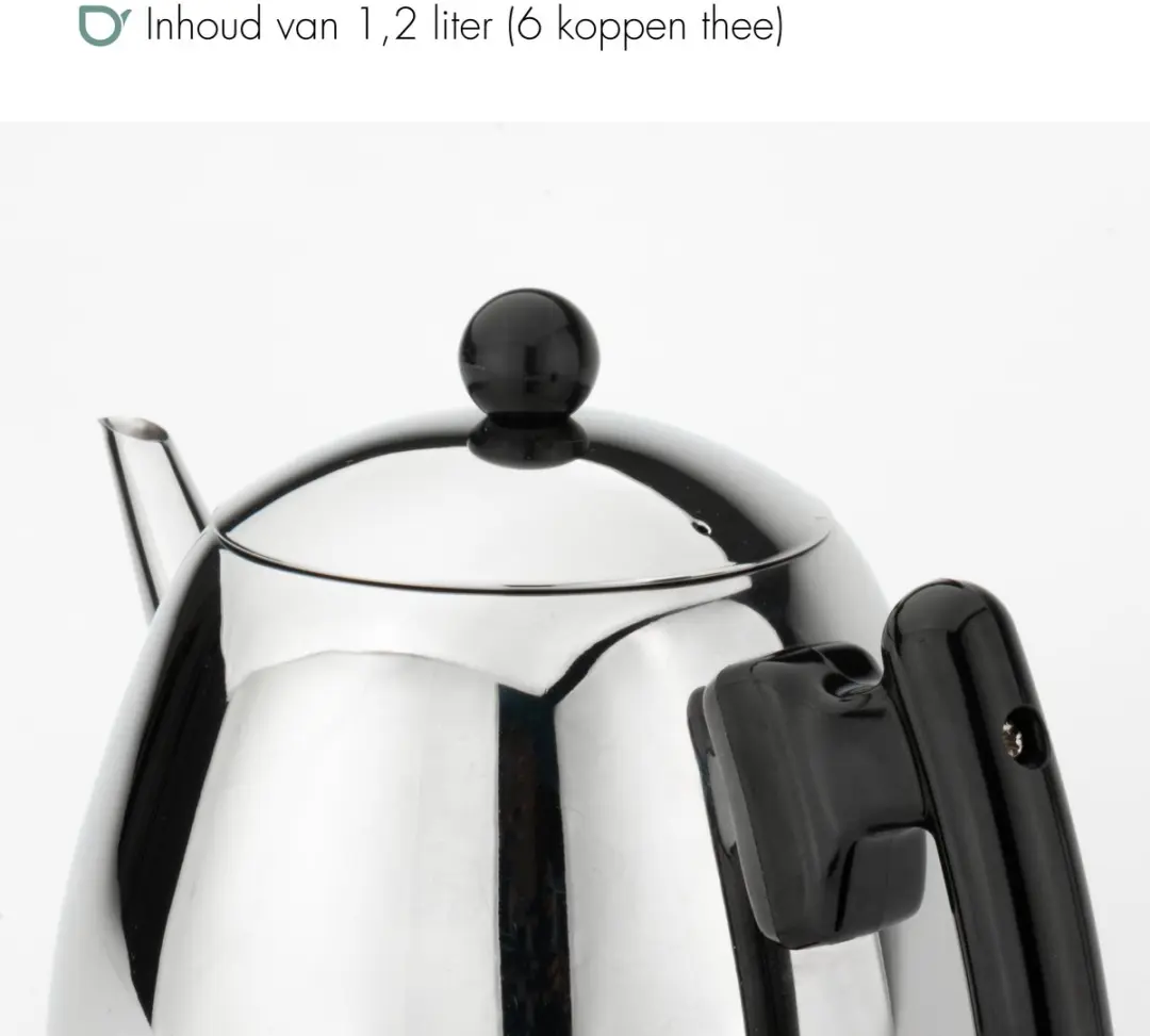 Bredemeijer Theepot Duet Classic 1,2L - Zwart - RVS