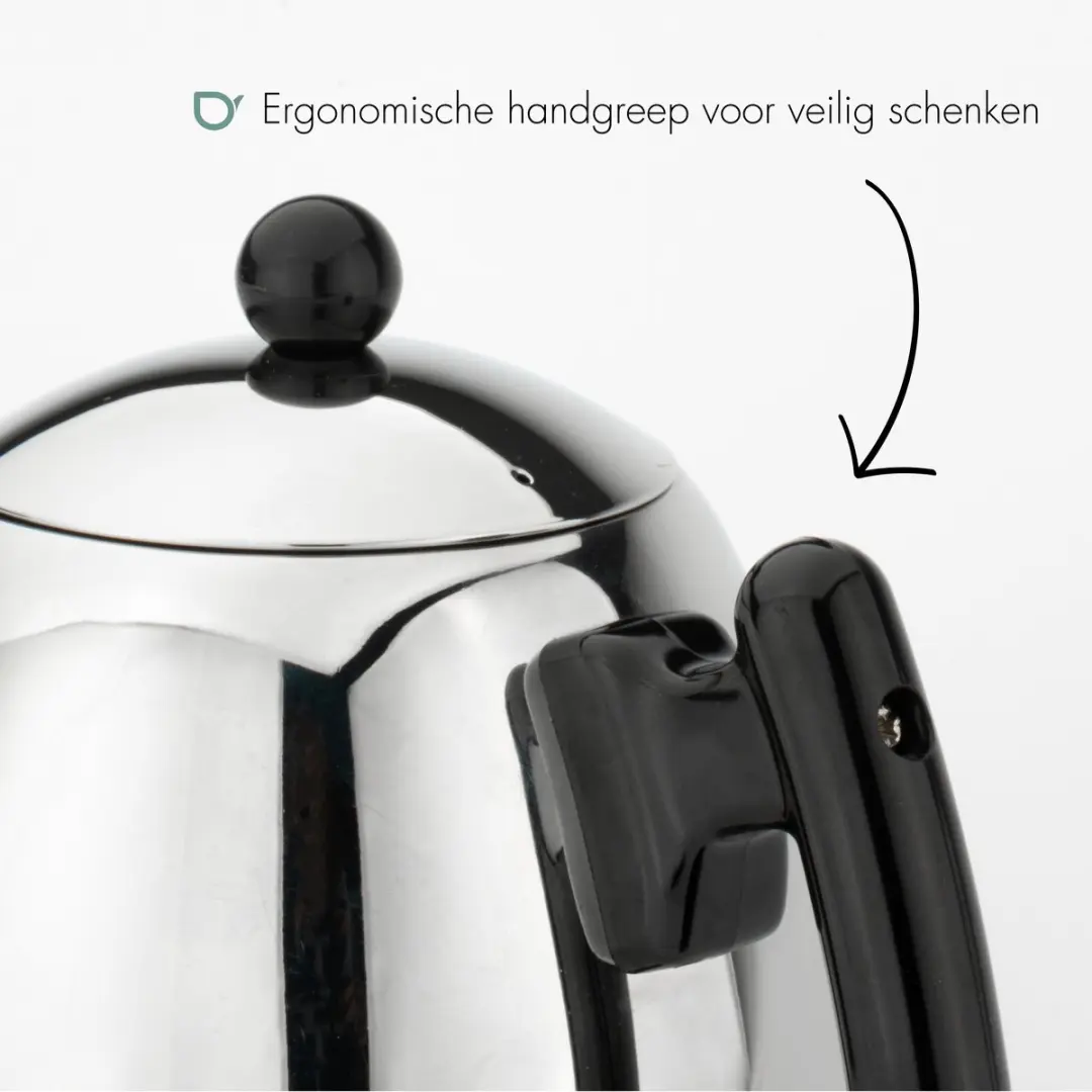 Bredemeijer Theepot Duet Classic 1,2L - Zwart - RVS