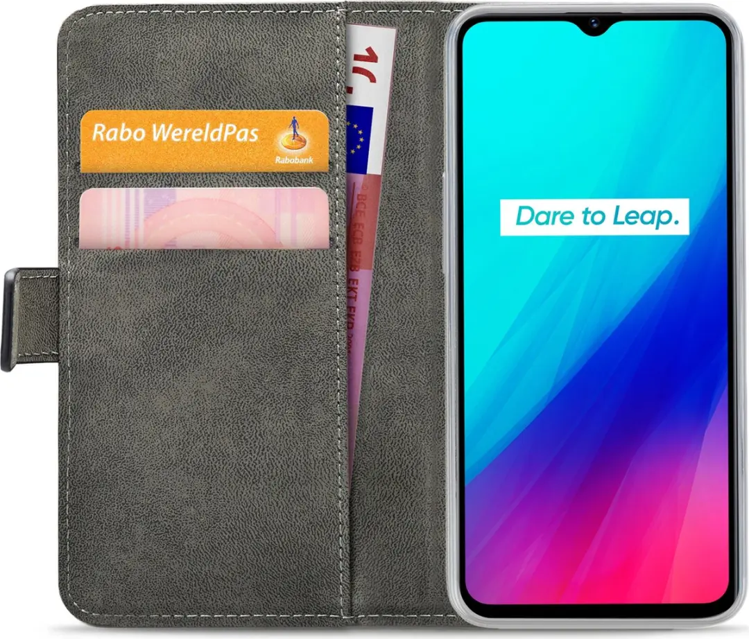 Mobilize Classic Gelly Wallet Bookcase Portemonnee Realme C3 - MOB-CGWBCB-RMC3 - Zwart