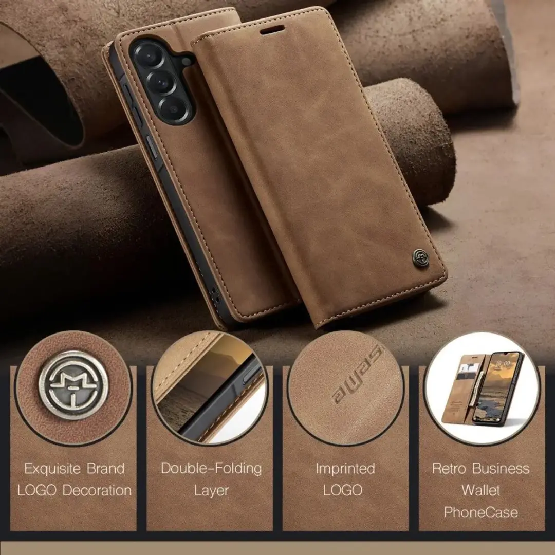 Caseme 013 Hoesje Samsung Galaxy A27 - Book Case Bruin - afbeelding 6 van 6
