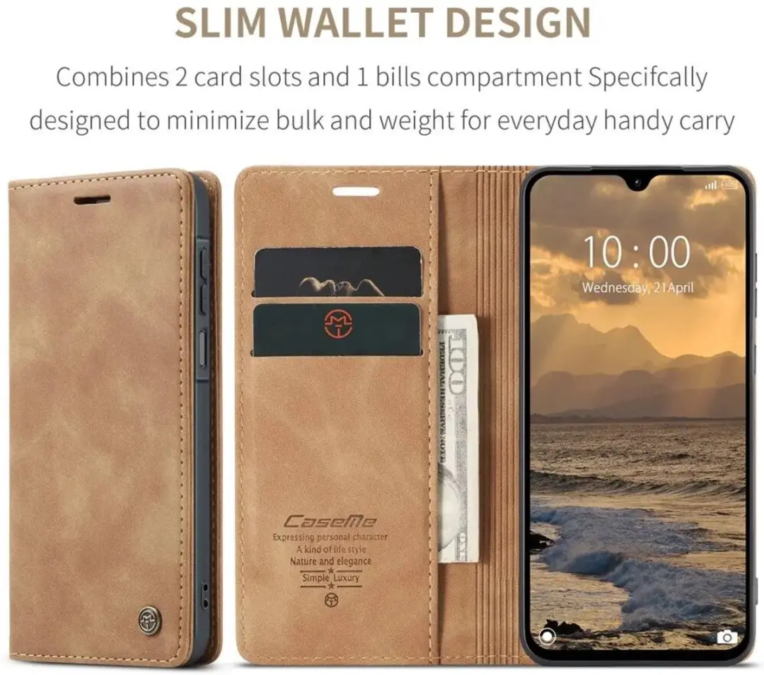 Caseme 013 Hoesje Samsung Galaxy A27 - Book Case Bruin