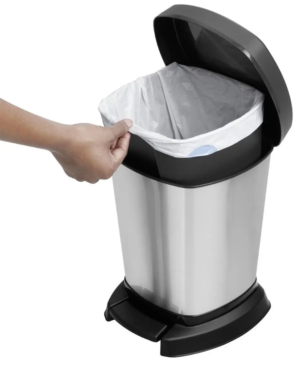 Rotho Paso Pedaalemmer 6L - Zilver Metallic - afbeelding 6 van 6