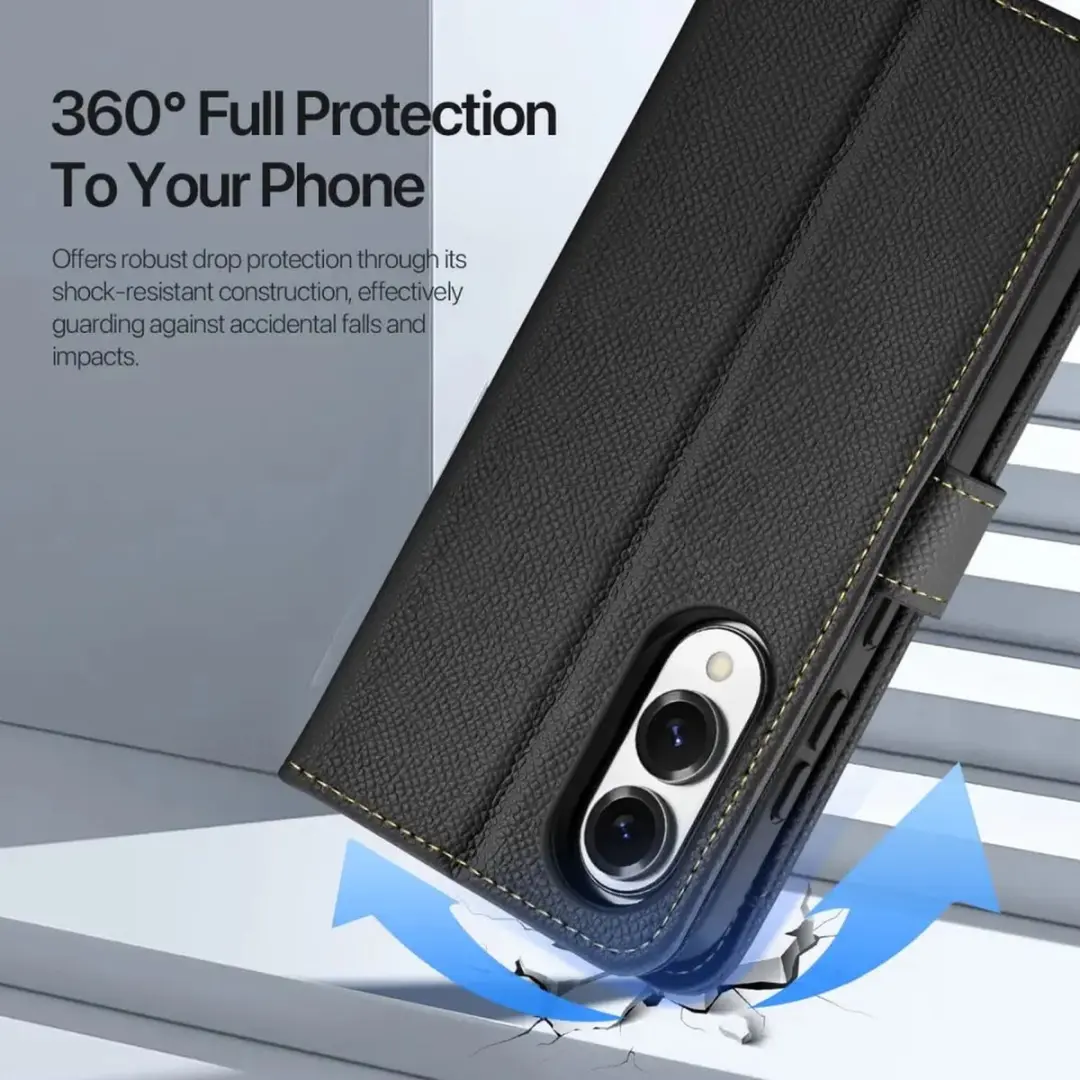 Dux Ducis Lawa Series Telefoonhoesje S25 Edge - 7 Pasjes - Zwart