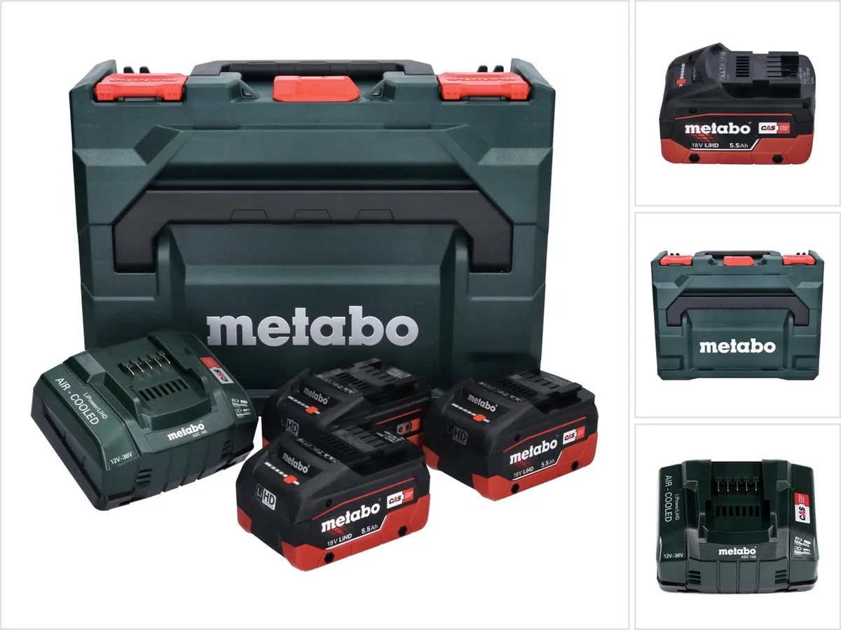 Metabo 685069000 18V LiHD Starterset - 3x 5,5Ah Accu + Oplader