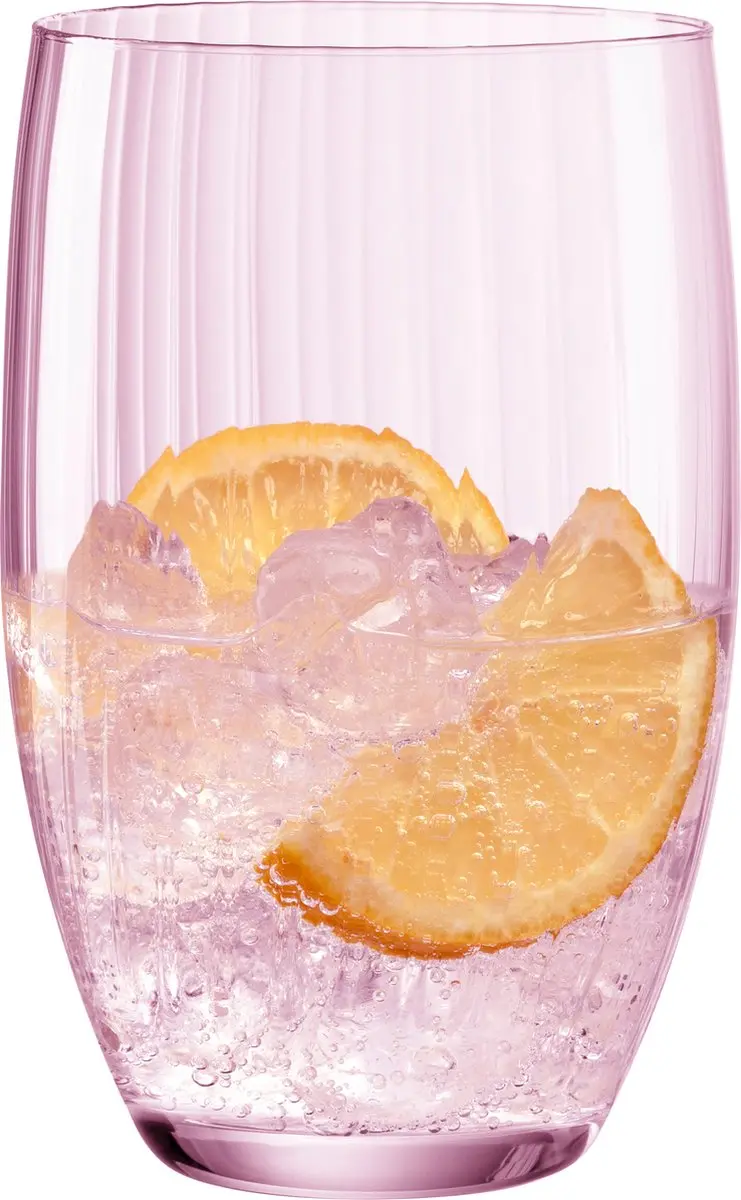 Leonardo Poesia Longdrinkglas 460ml - Roze - 6 Stuks