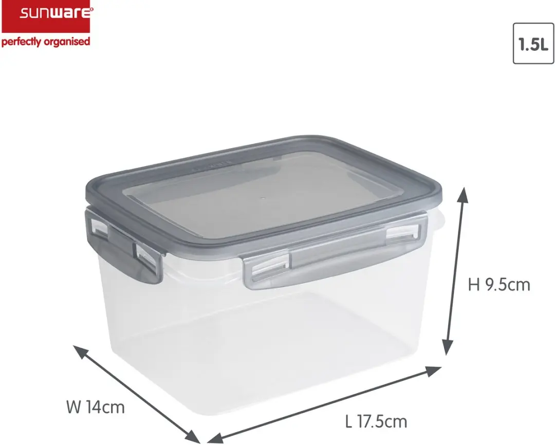 Sunware Club Cuisine Diepvriesbakjes 1.5L - Set van 15