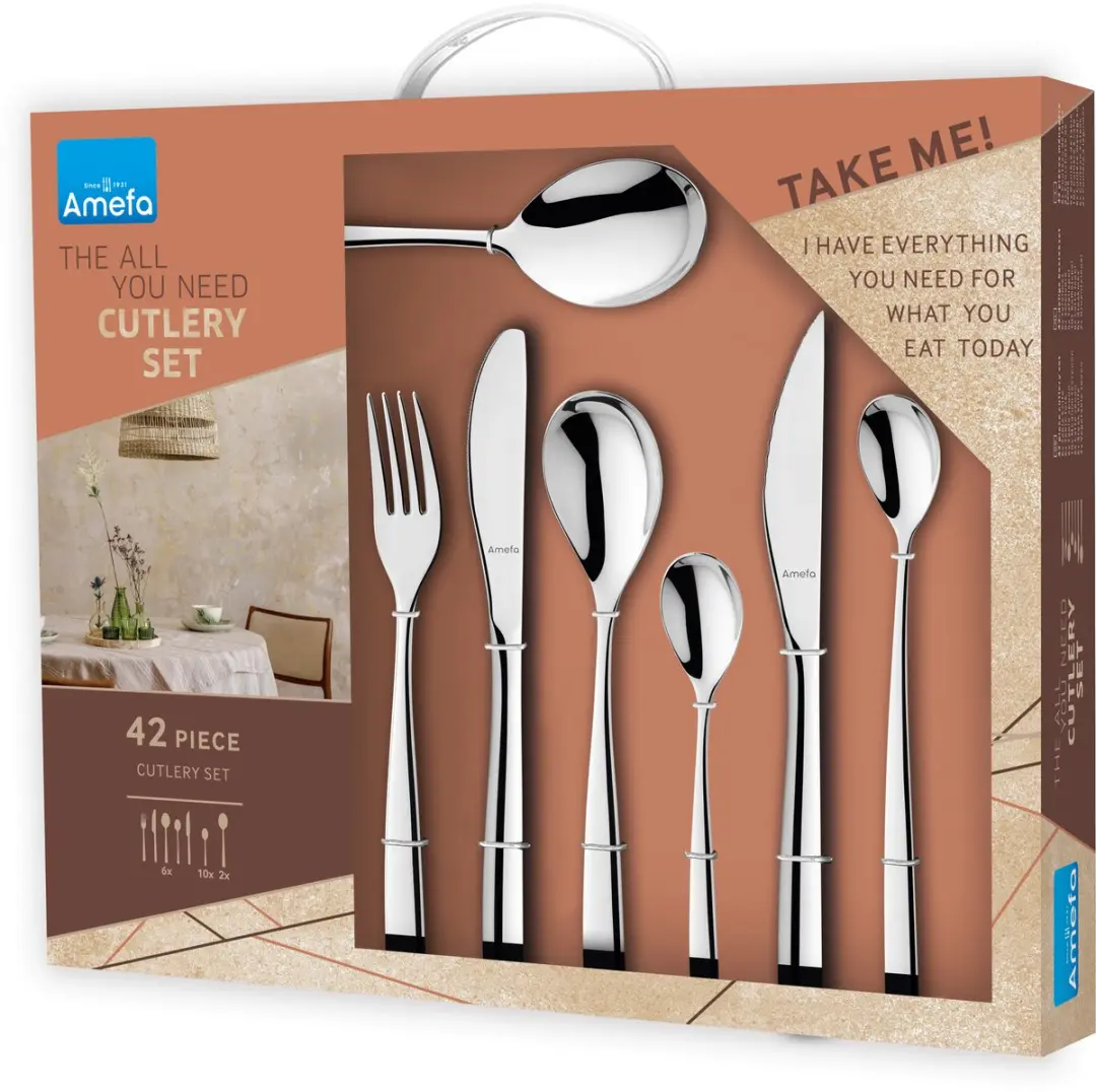 Amefa Gaia Bestekset 42-delig - 6 Personen - RVS Zilver