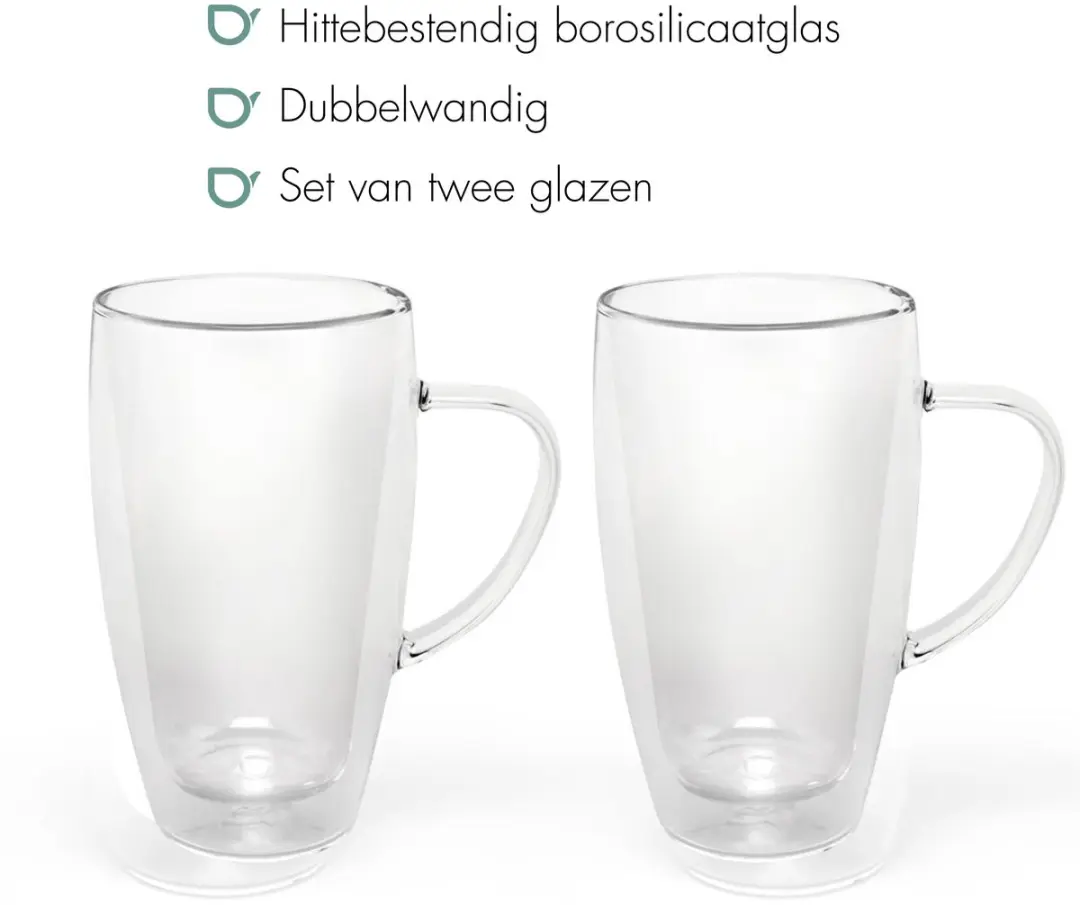 Bredemeijer 165014 Dubbelwandige Theeglazen 320ml - Transparant - 2 Stuks - afbeelding 6 van 6