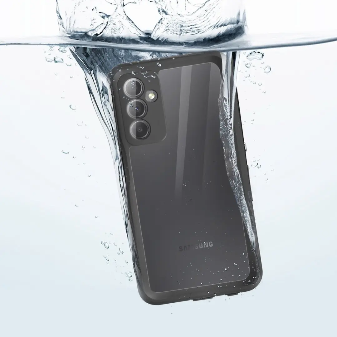 Redpepper Waterdicht Hoesje Samsung Galaxy A25 - 2m Valbeveiliging - Transparant zwart - afbeelding 6 van 6
