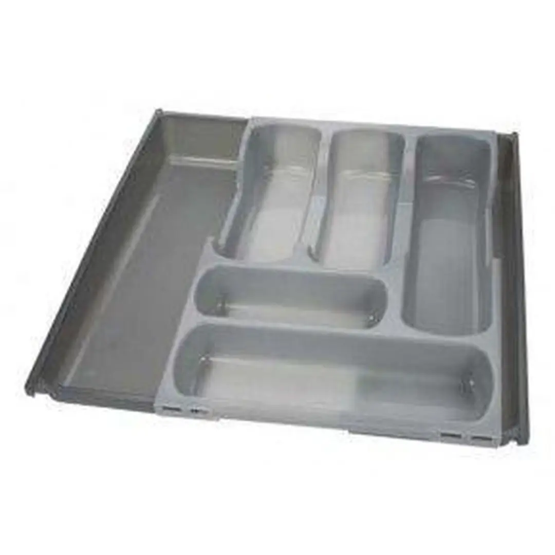 Curver Bestekbak 7-Vaks Uitschuifbaar - 42x30/52x6cm - Zilver Grijs
