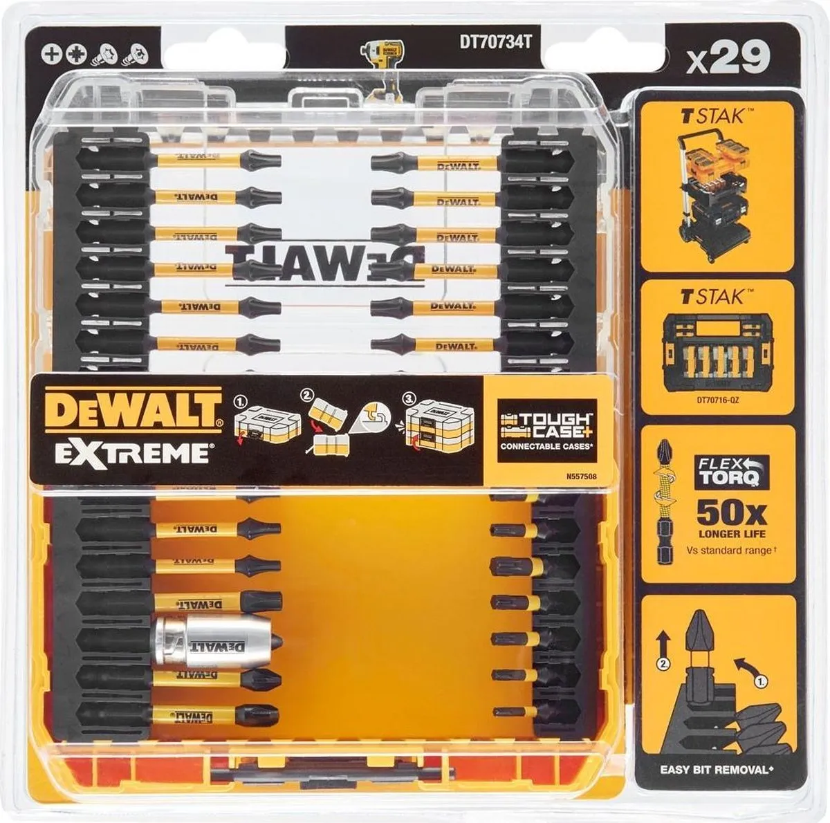 DeWalt DT70734T FLEXTORQ Schroefbitset 29-delig