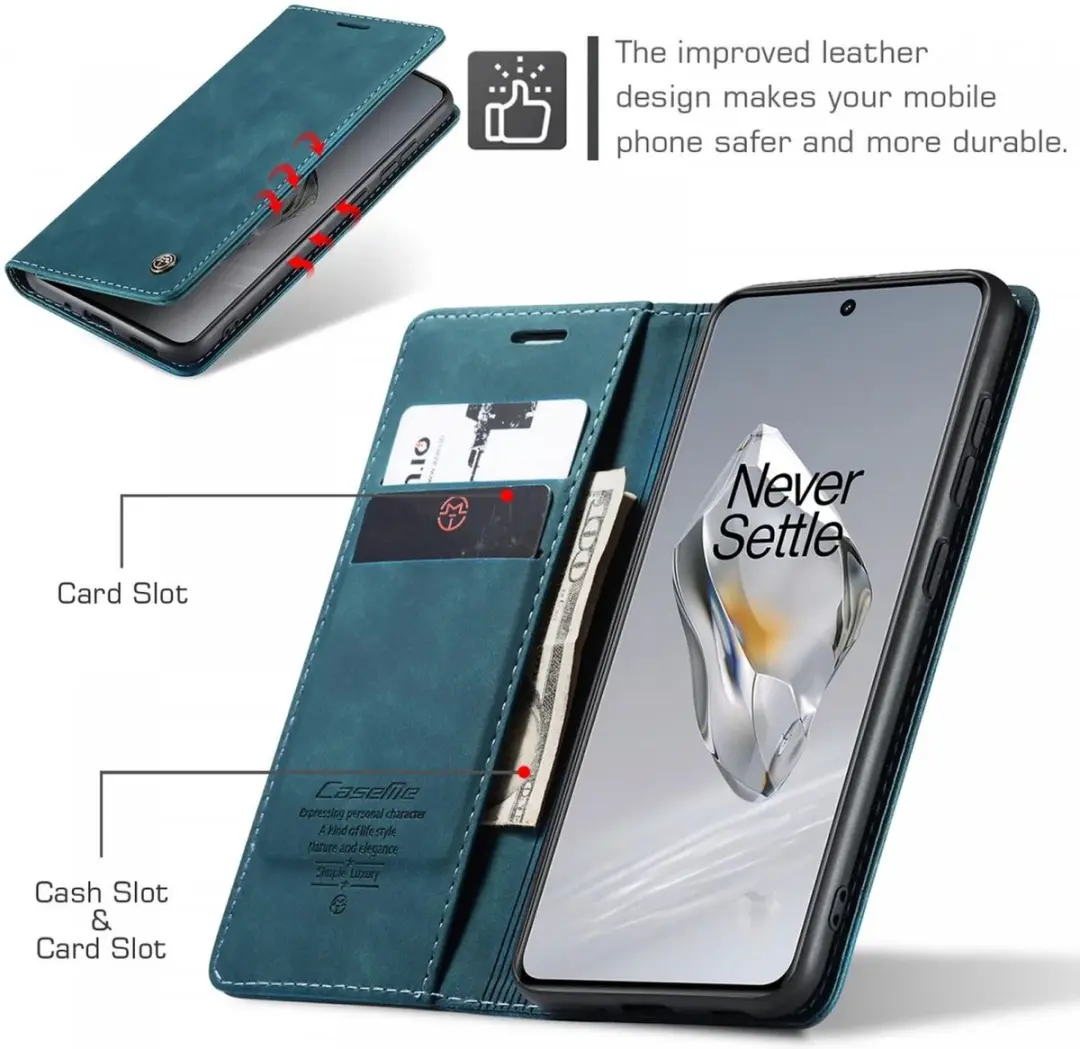 Caseme 013 Hoesje OnePlus 12 - Book Case Blauw