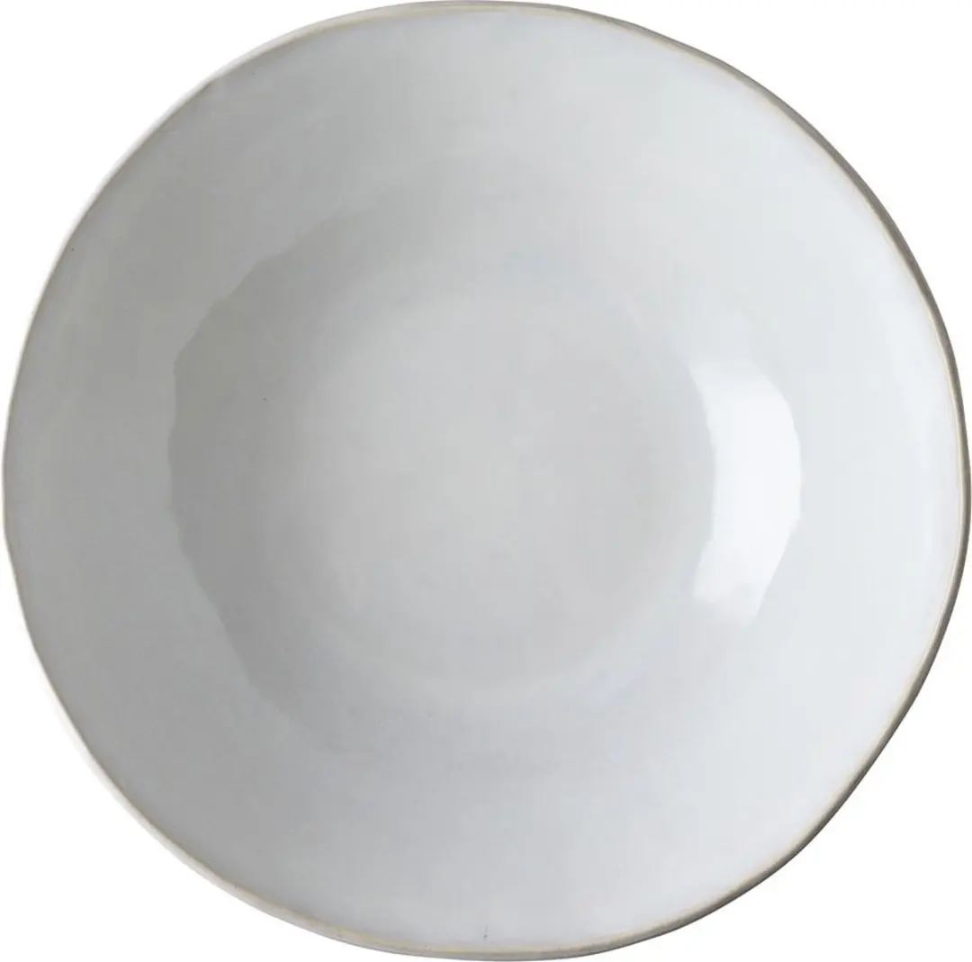 Dutch Rose Organic Serveerschaal - Handgemaakt Stoneware 23cm - Wit
